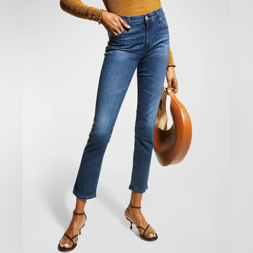 AG Jeans Mari High-Rise Slim Straight Jeans